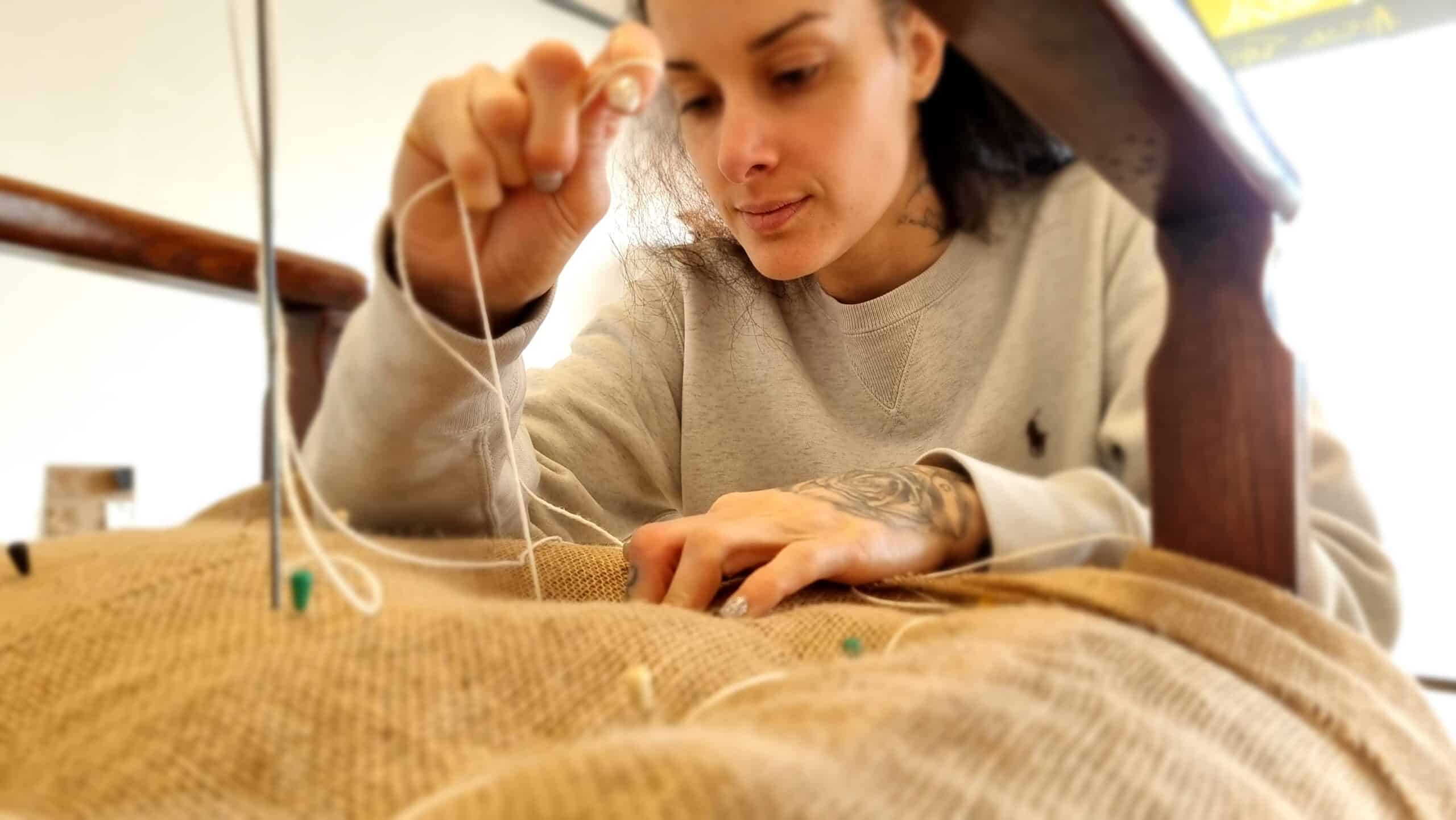 Vue de l'atelier à Suippes en pleine production